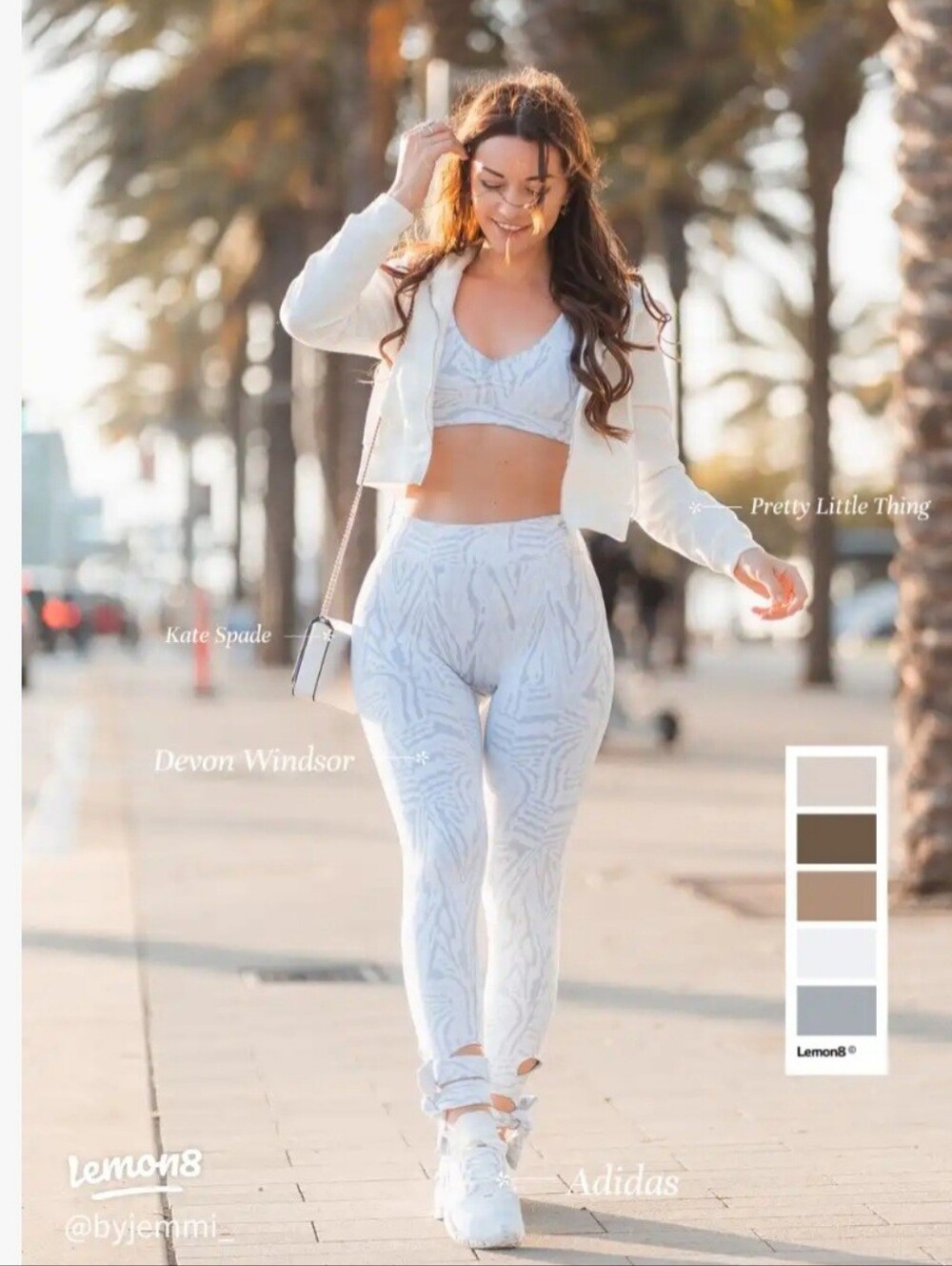 Devon Windsor White Zebra Jacquard collection Marley Leggings Sz S $175 Flawed